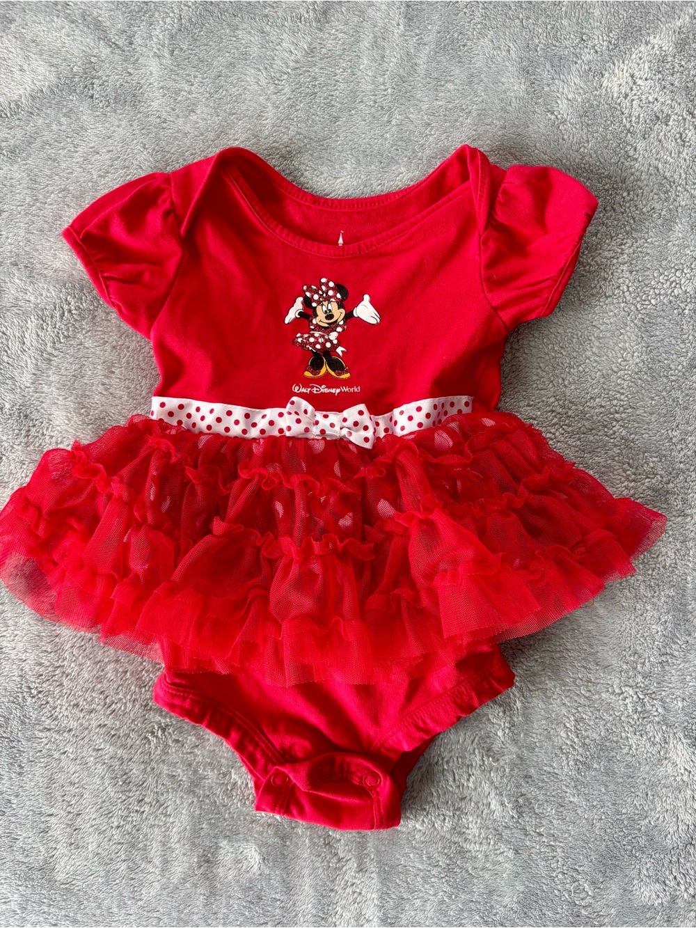 Disney Parks infant Minnie Mouse Red Tutu Bodysuit